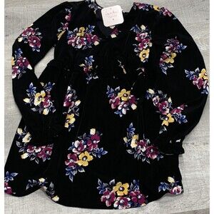 New Isabel Maternity by Ingrid Isabel Floral Split Neck Blouse Maternity xs